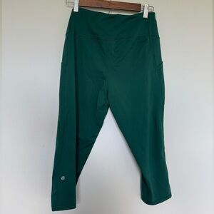 Champion Women's Teal Athletic Athleisure Cropped Leggings With Pockets Size 1X